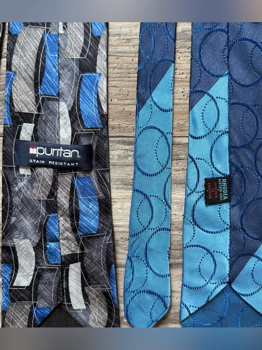 Lot of 7 assorted blue purple pink black men’s neck ties Puritan Croft & Barrow